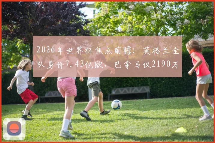 2026年世界杯焦点前瞻:英格兰全队身价7.43亿欧,巴拿马仅2190万欧,差距悬殊的根源分析